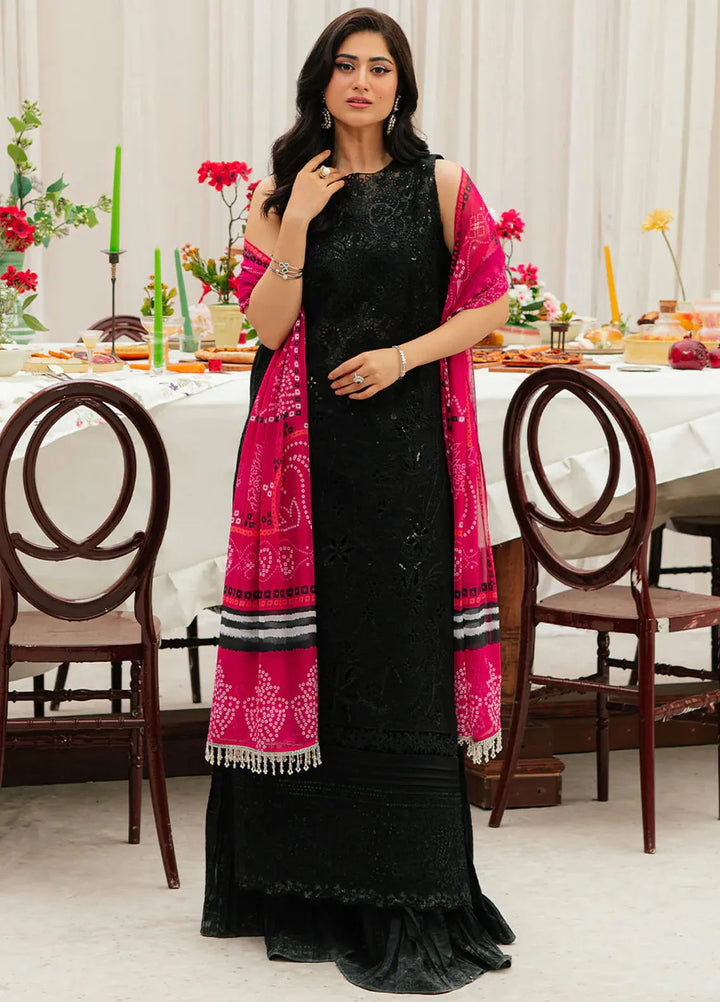 Allenura By Mahnur Embroidered Lawn Suits Unstitched 3 Piece MN24A D-11 Mocha - Luxury Collection