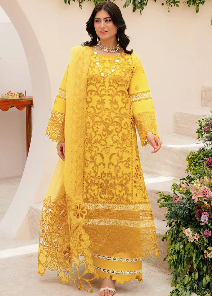 Allenura By Mahnur Embroidered Lawn Suits Unstitched 3 Piece MN24A D-13 Meridian - Luxury Collection