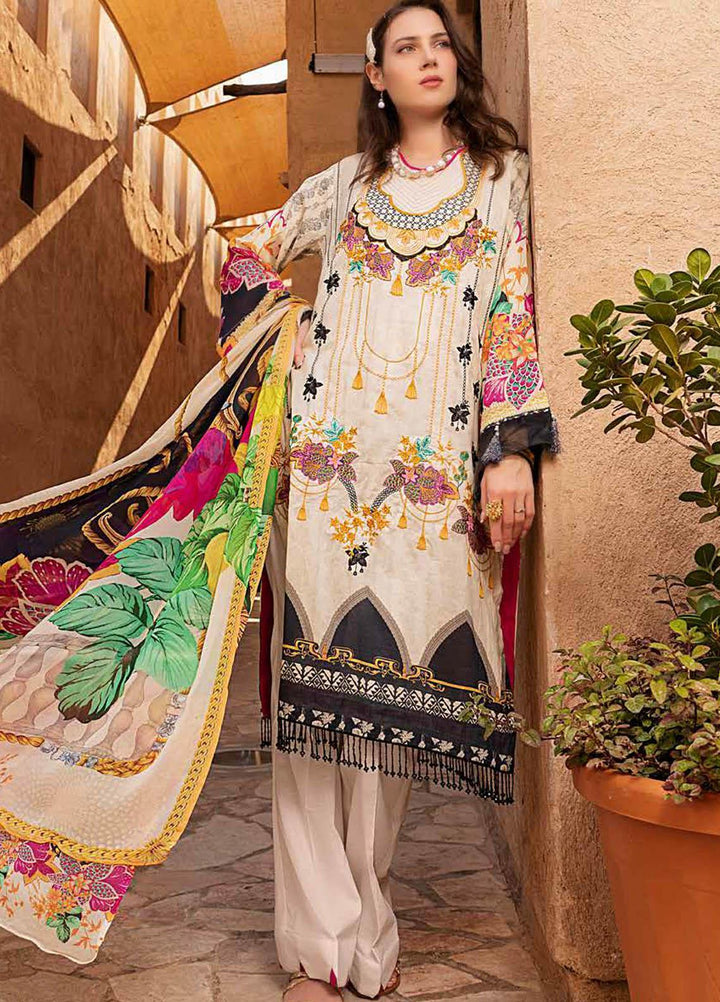 Alyssa by Banafsheh Embroidered Lawn Suits Unstitched 3 Piece BF21AL D-07 - Luxury Summer Collection