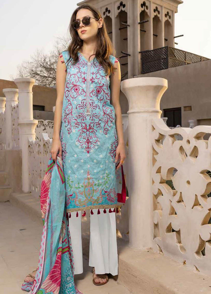 Alyssa by Banafsheh Embroidered Lawn Suits Unstitched 3 Piece BF21AL D-08 - Luxury Summer Collection