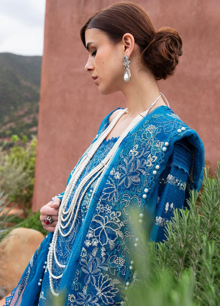 Amaani By Republic Womenswear Embroidered jacquard Suits Unstitched 3 Piece RW23A D-4A Sepal - Luxury Eid Collection