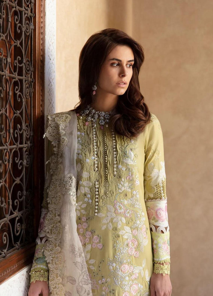 Amaani By Republic Womenswear Embroidered Lawn Suits Unstitched 3 Piece RW23A D-7A Linaria - Luxury Eid Collection