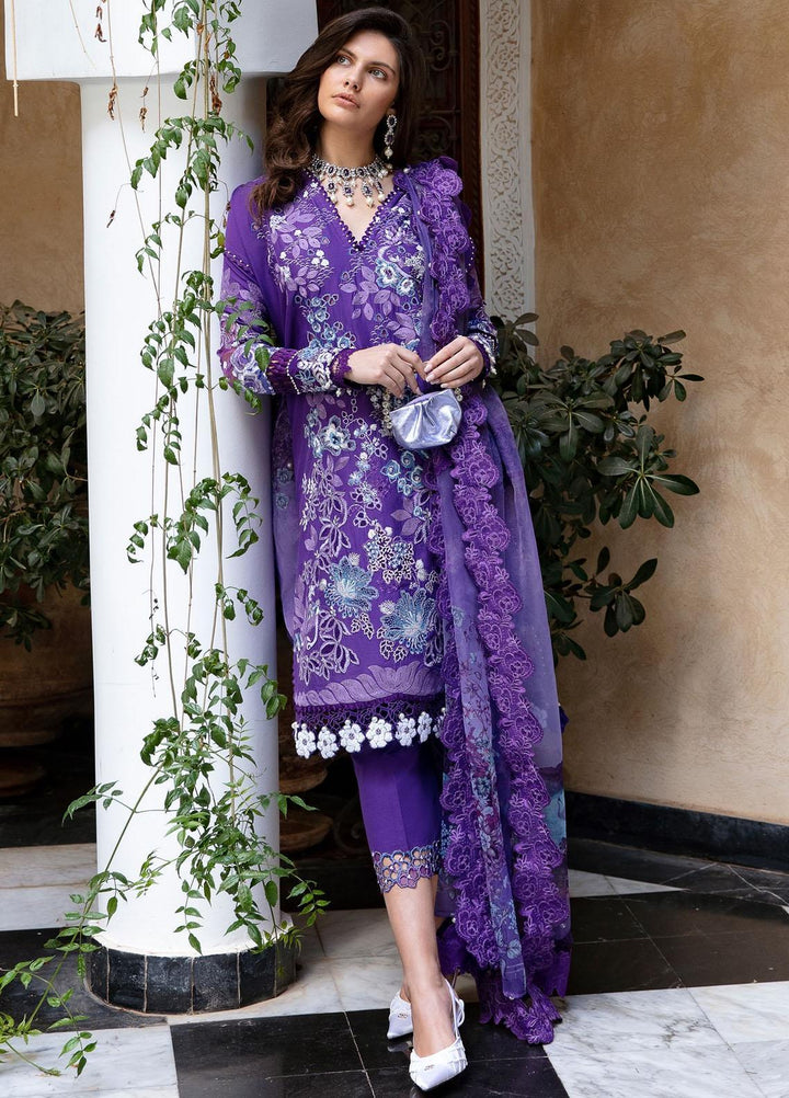 Amaani By Republic Womenswear Embroidered Lawn Suits Unstitched 3 Piece RW23A D-7B Linaria - Luxury Eid Collection
