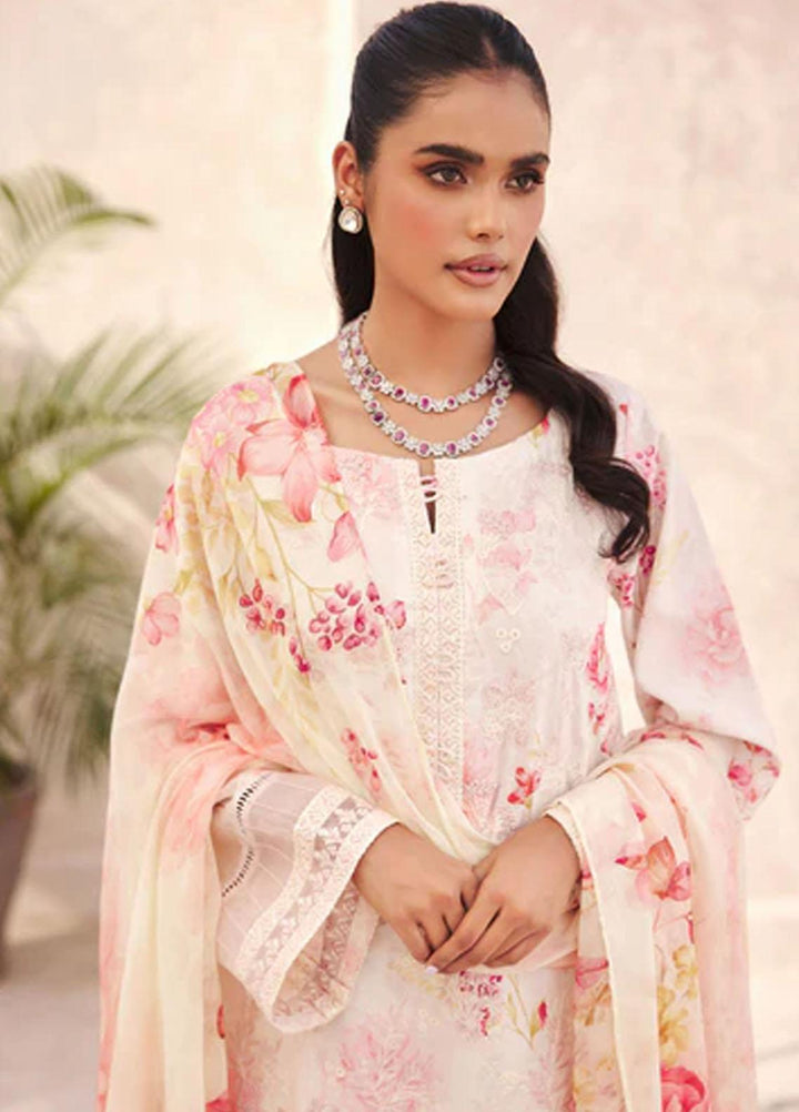 Amal By Motifz Embroidered Lawn Suits Unstitched 3 Piece MT23AM 3739-Mia - Summer Collection