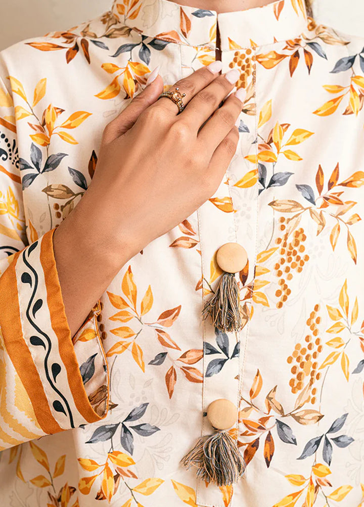 Amal Pret Printed Lawn 2 Piece Suit Amber