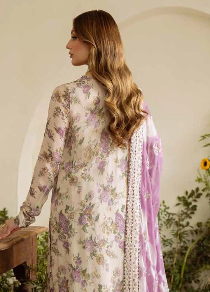 Amaya by Nureh Embroidered Chiffon Suit Unstitched 4 Piece NU25AL AM-07 - Luxury Collection