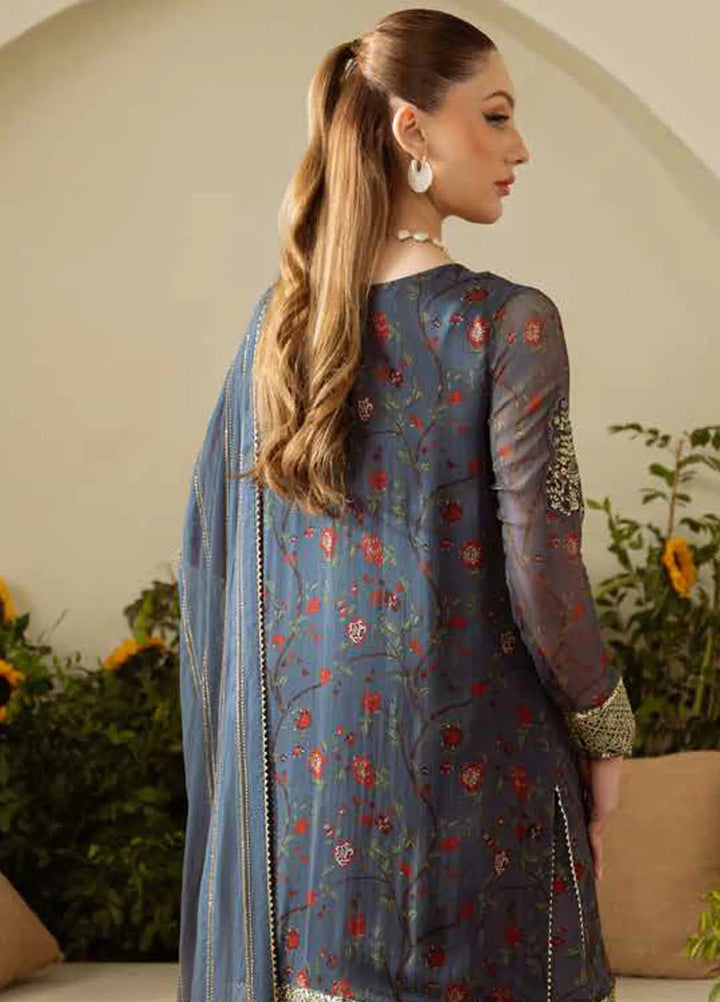 Amaya by Nureh Embroidered Chiffon Suit Unstitched 4 Piece NU25AL AM-10 - Luxury Collection
