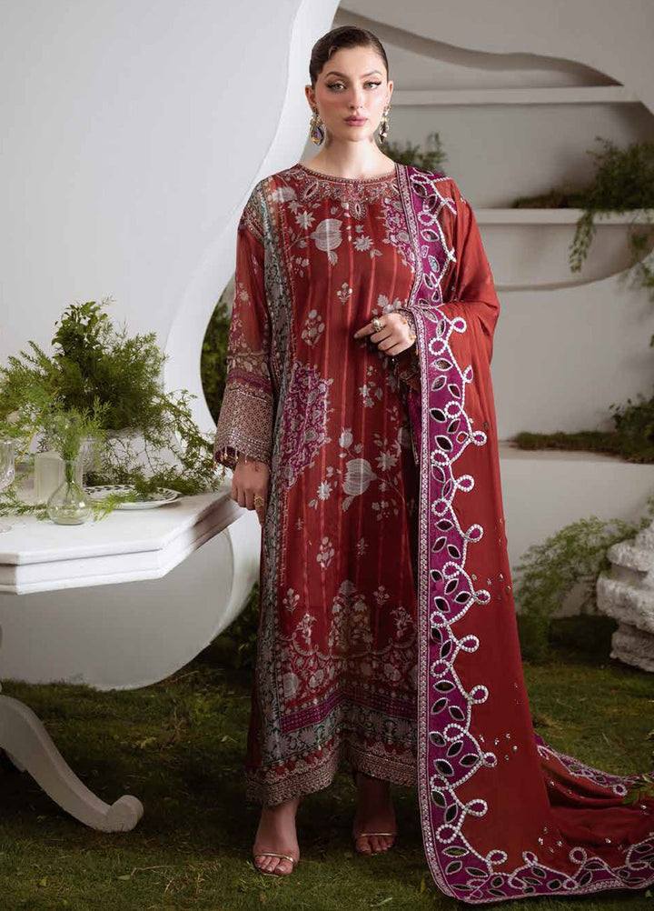 Amaya by Nureh Embroidered Chiffon Suits Unstitched 3 Piece NU25CL AM-24 - Luxury Collection
