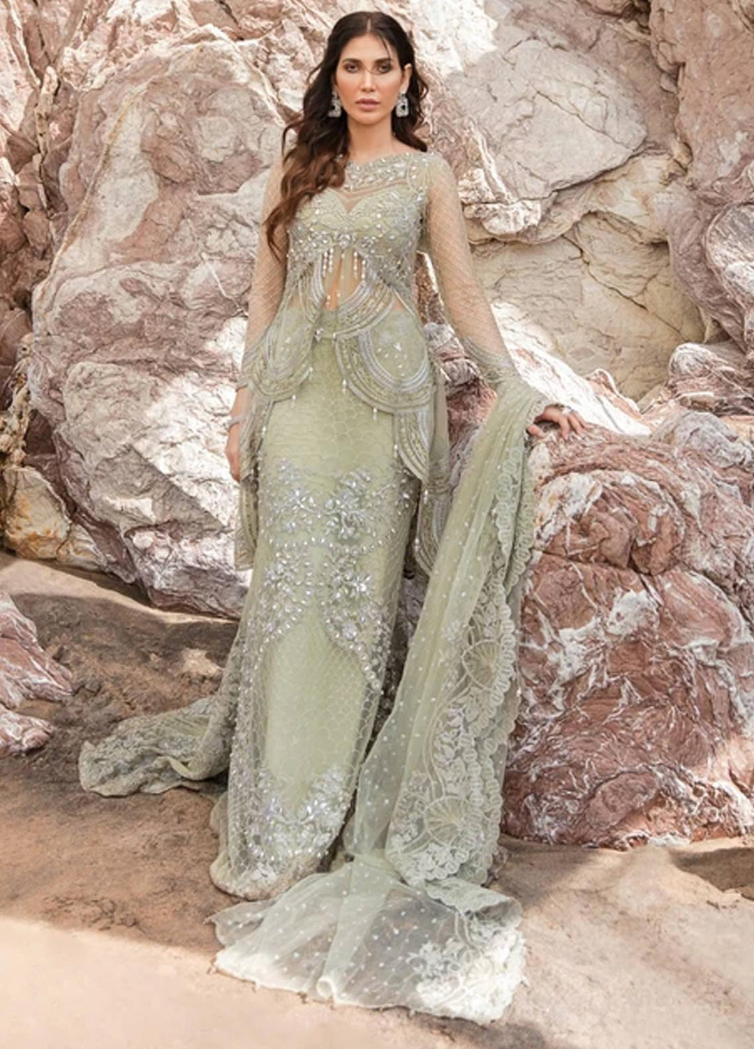 Amiraa by Reign Embroidered Net Suits Unstitched 3 Piece RGN21AM RN-06 ZAINA-B - Luxury Collection