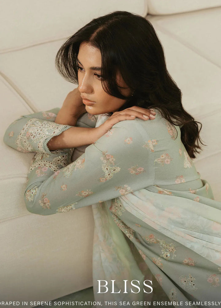 Amore by Ayzel Embroidered Lawn Suit Unstitched 3 Piece AAF25AS D-02 Bliss - Summer Collection