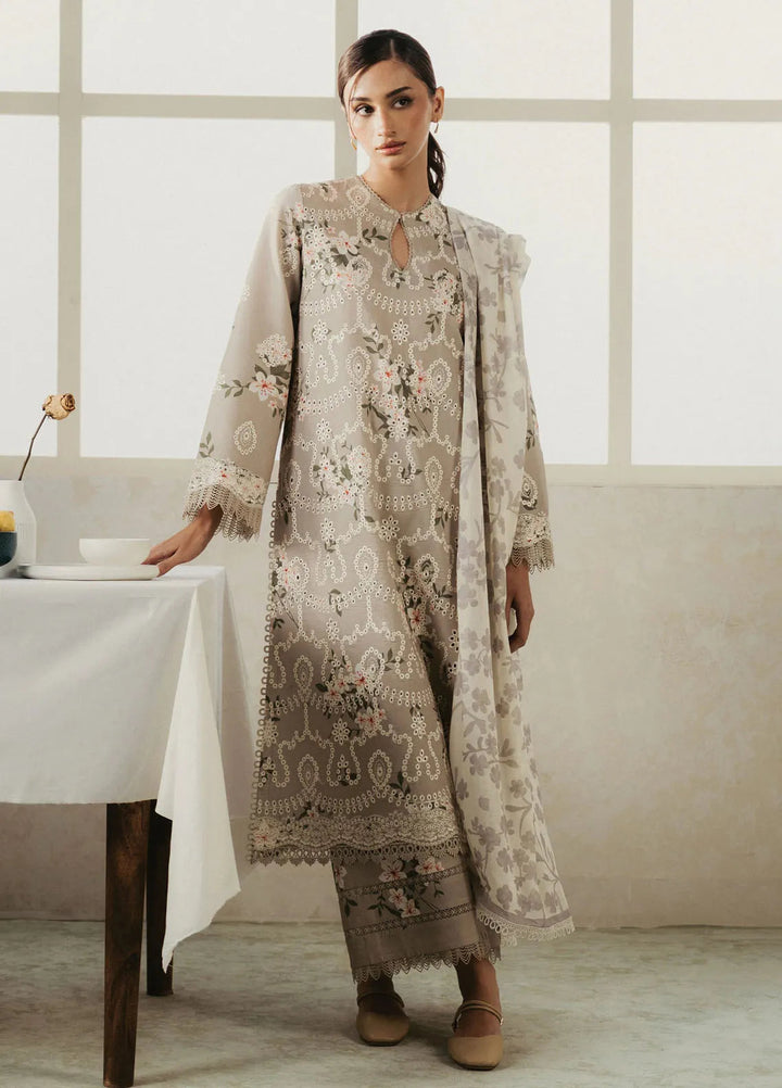 Amore by Ayzel Embroidered Lawn Suit Unstitched 3 Piece AAF25AS D-06 Opal - Summer Collection
