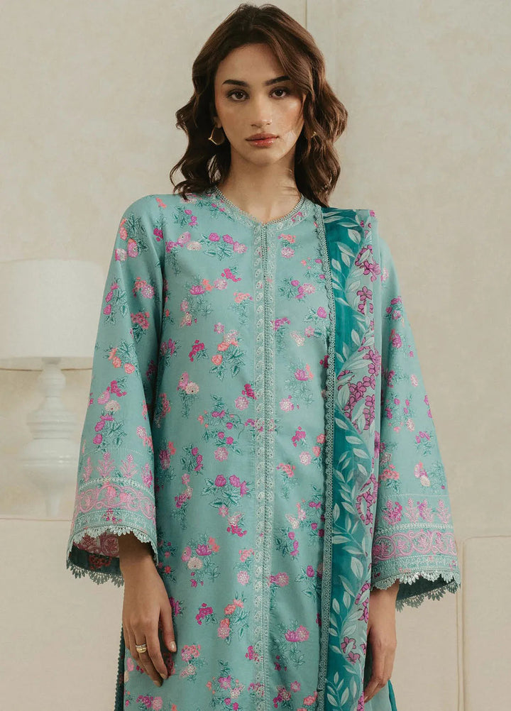 Amore by Ayzel Embroidered Lawn Suit Unstitched 3 Piece AAF25AS D-07 Gleam - Summer Collection
