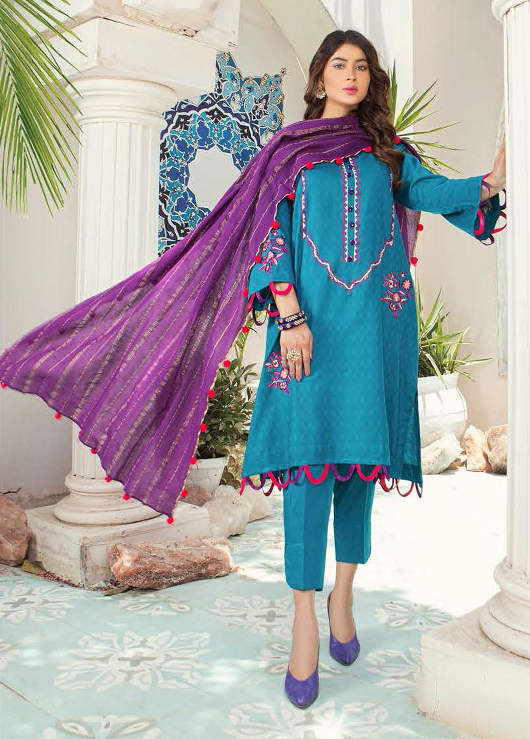 Amsin Attire Pret Luxury Cotton 2 Piece AAR21L A-01
