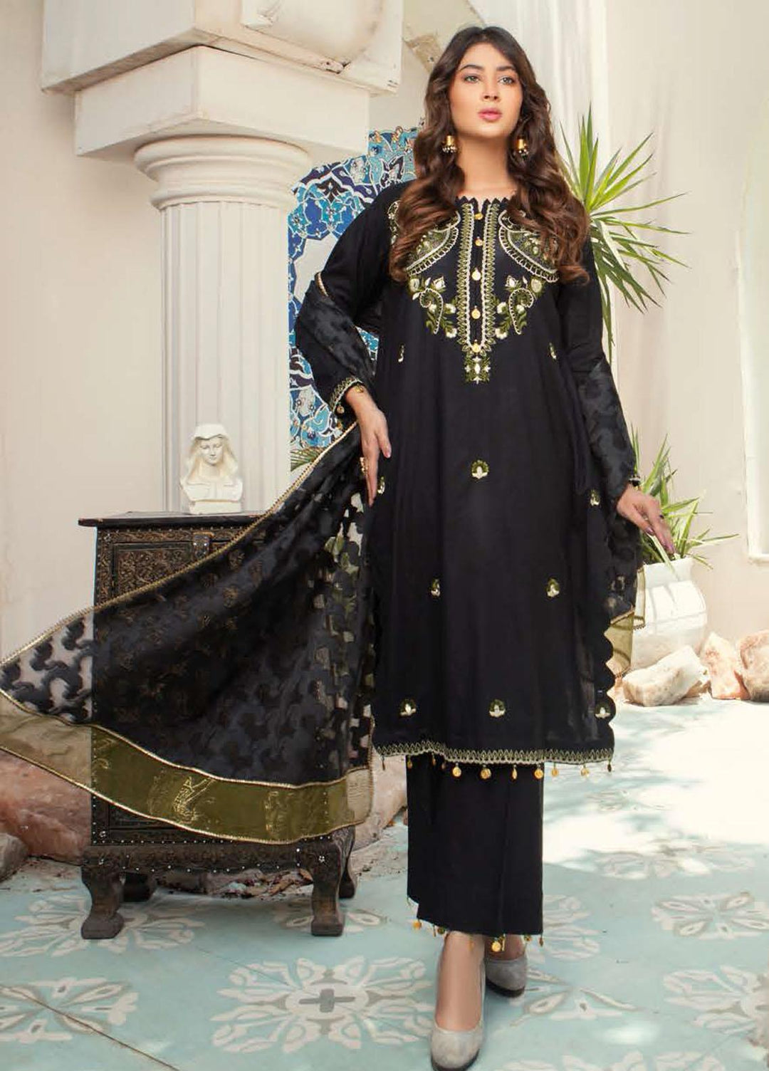Amsin Attire Pret Luxury Cotton 3 Piece AAR21L A-05