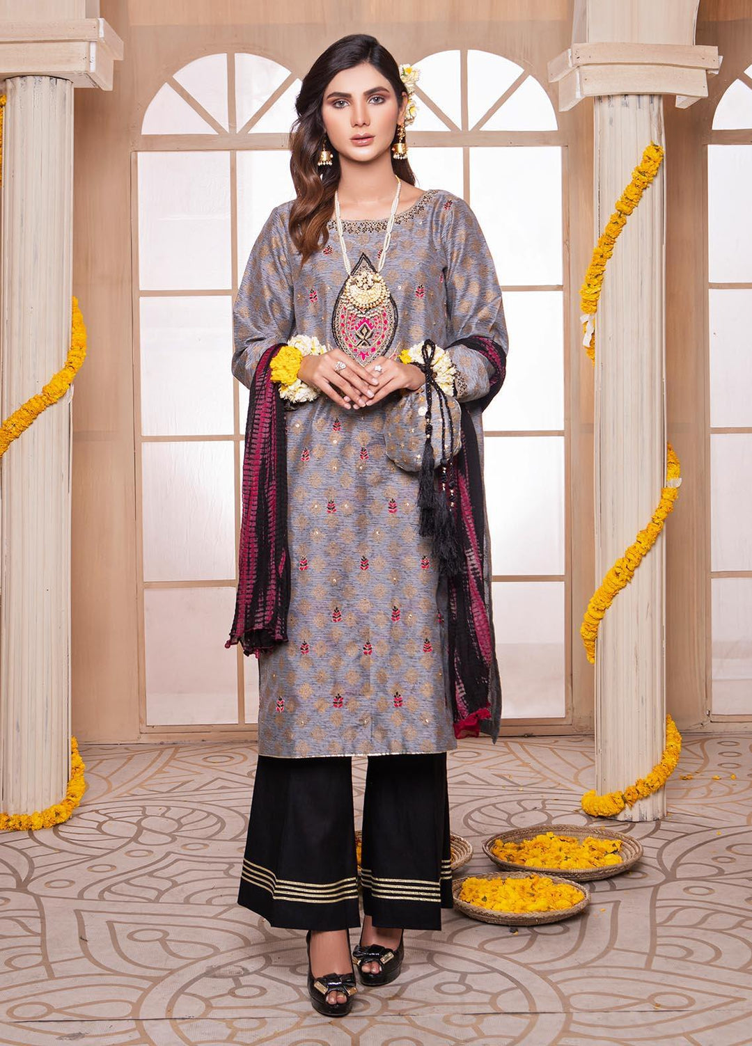 Amsin Attire Pret Luxury Cotton 3 Piece AAR21L Dastaan
