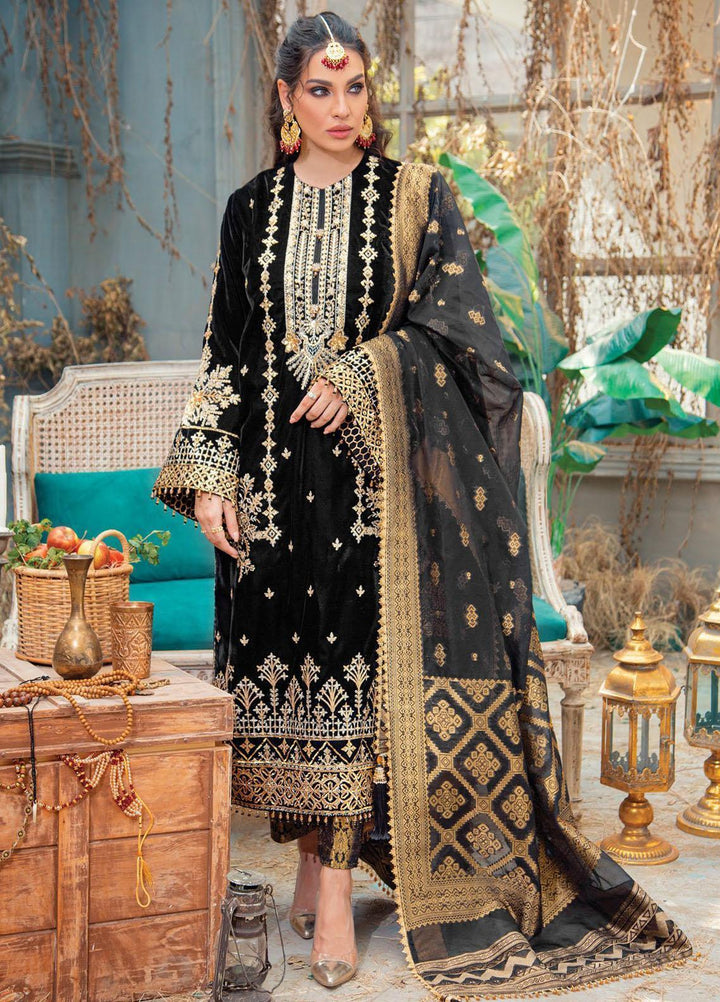 Velour De Fete By Anaya Embroidered Velvet Suits Unstitched 3 Piece AKC21VF VL-21-02 Noelle - Winter Collection