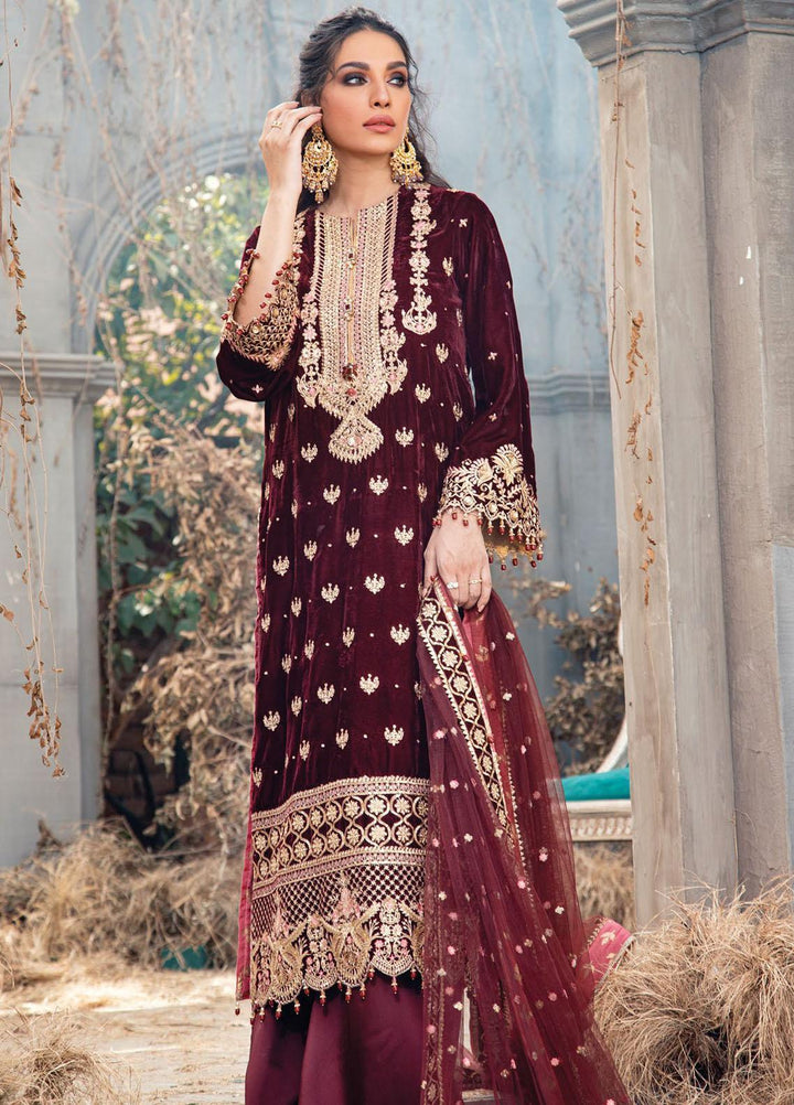 Velour De Fete By Anaya Embroidered Velvet Suits Unstitched 3 Piece AKC21VF VL-21-05 Lucille - Winter Collection