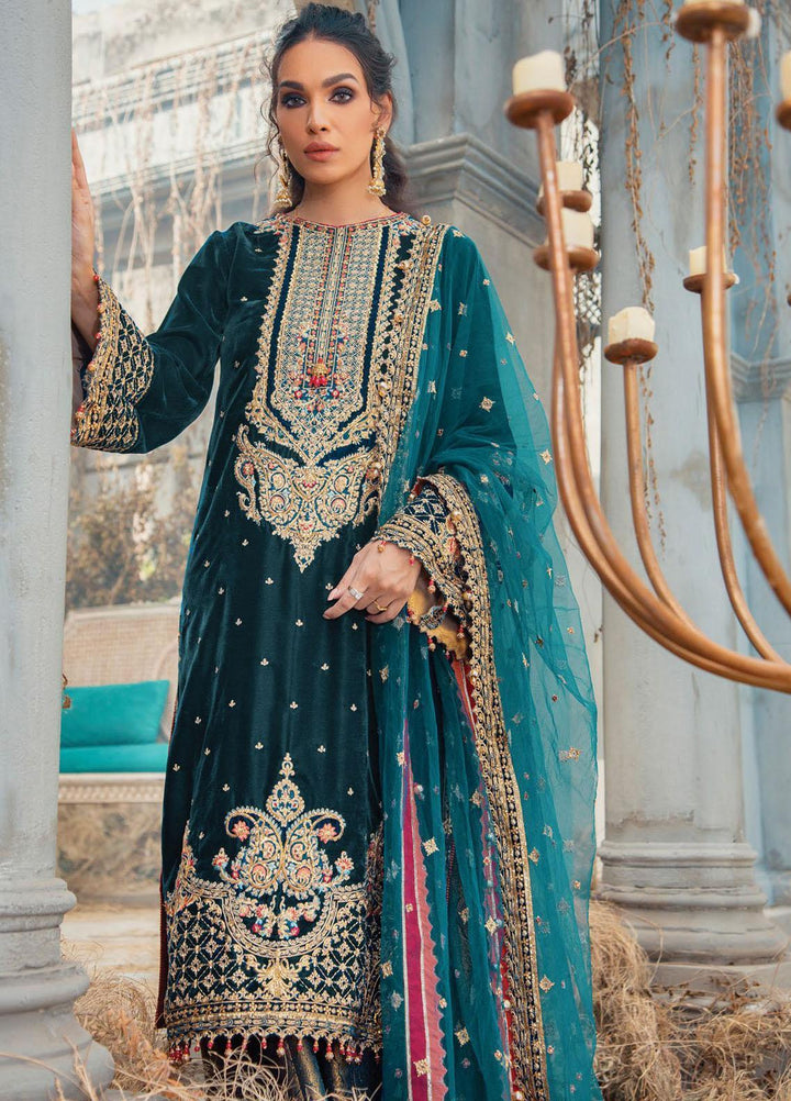 Velour De Fete By Anaya Embroidered Velvet Suits Unstitched 3 Piece AKC21VF VL-21-07 Ellanie - Winter Collection