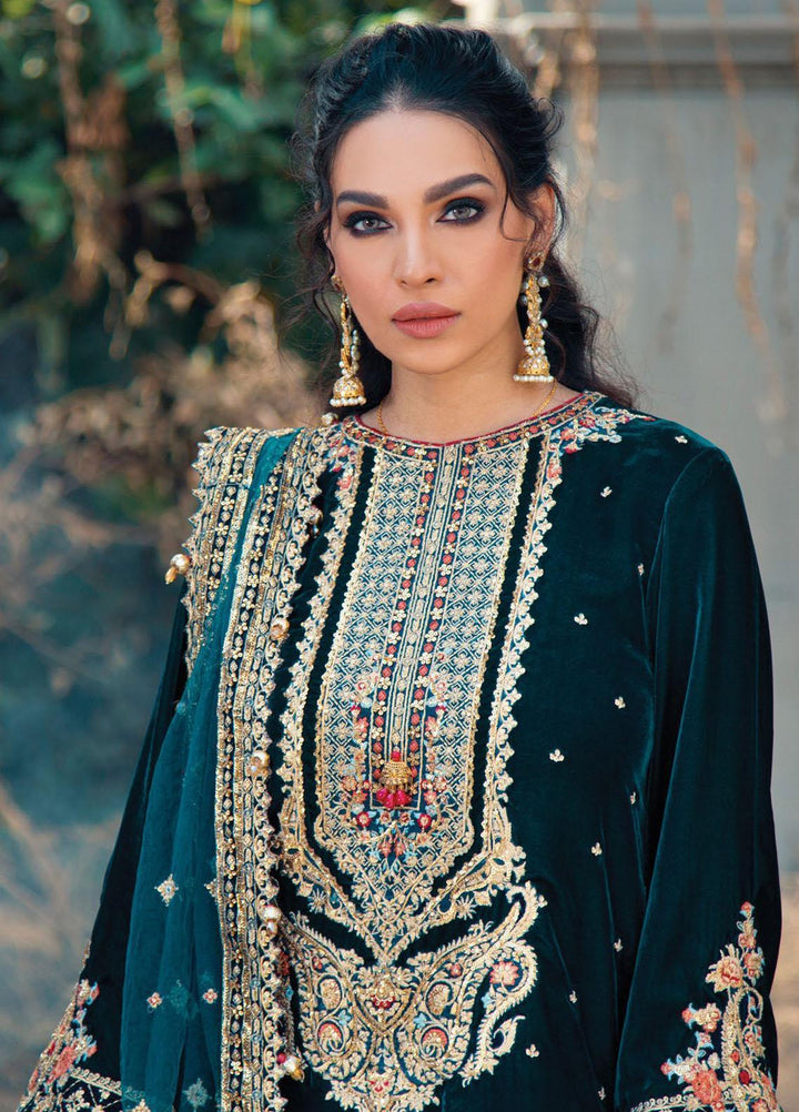 Velour De Fete By Anaya Embroidered Velvet Suits Unstitched 3 Piece AKC21VF VL-21-07 Ellanie - Winter Collection