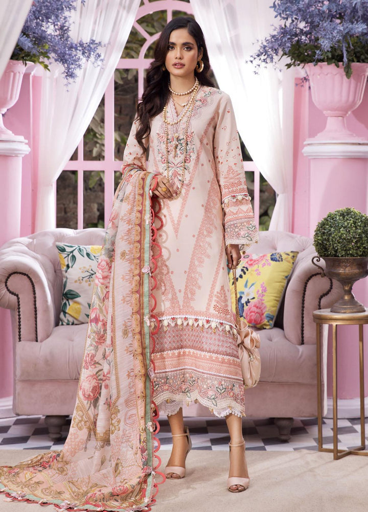 Anaya By Kiran Chaudhry Embroidered Lawn Suits Unstitched 3 Piece AKC22VL VL22-12-GISELE - Luxury Summer Collection
