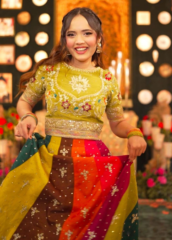 Anayra Amal Pret Embroidered Korean Silk 3 Piece Suit Dastak