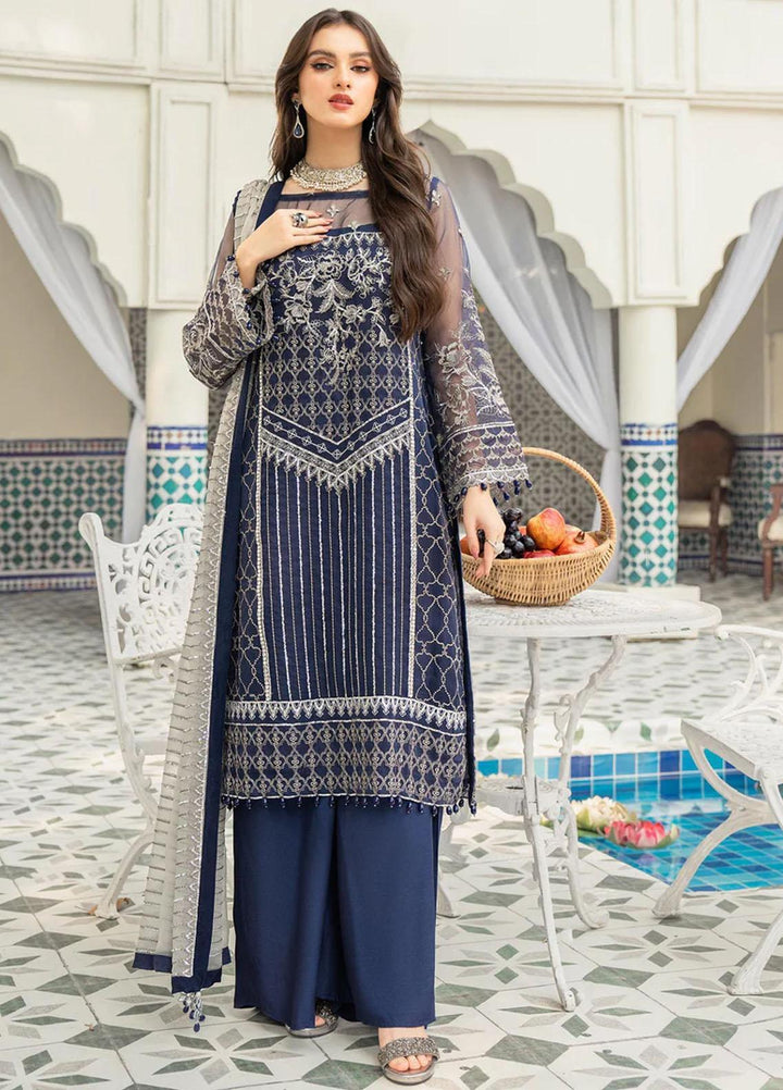 Andaz-e-Khas By Meeral Embroidered Organza Suits Unstitched 3 Piece MRL24AK Reet - Formal Collection