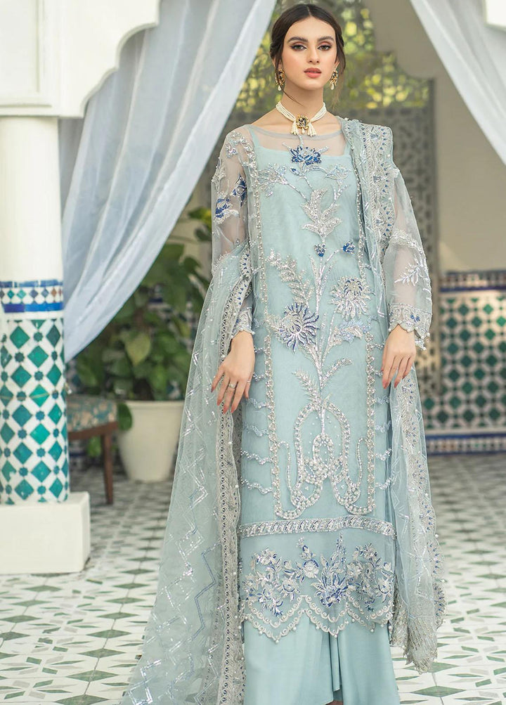 Andaz-e-Khas By Resham Ghar Embroidered Organza Suits Unstitched 3 Piece RG22AK FALAK - Luxury Collection