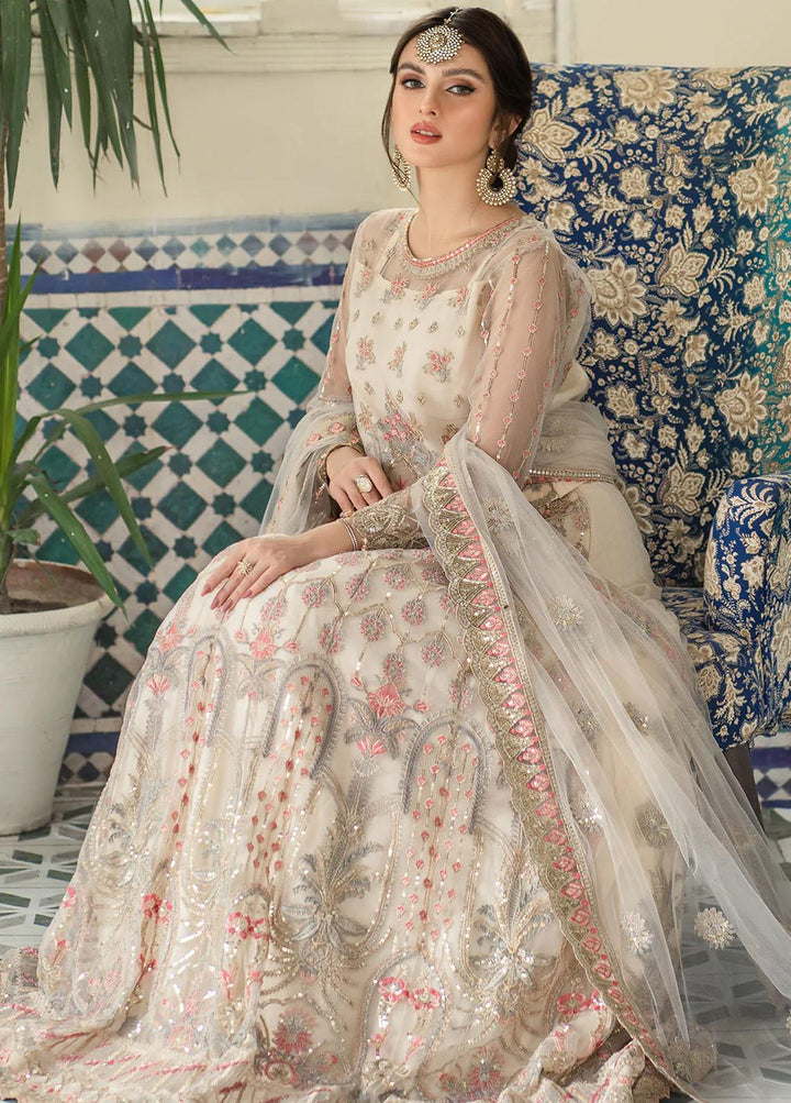 Andaz-e-Khas By Resham Ghar Embroidered Net Suits Unstitched 3 Piece RG22AK JAHAN ARA - Luxury Collection