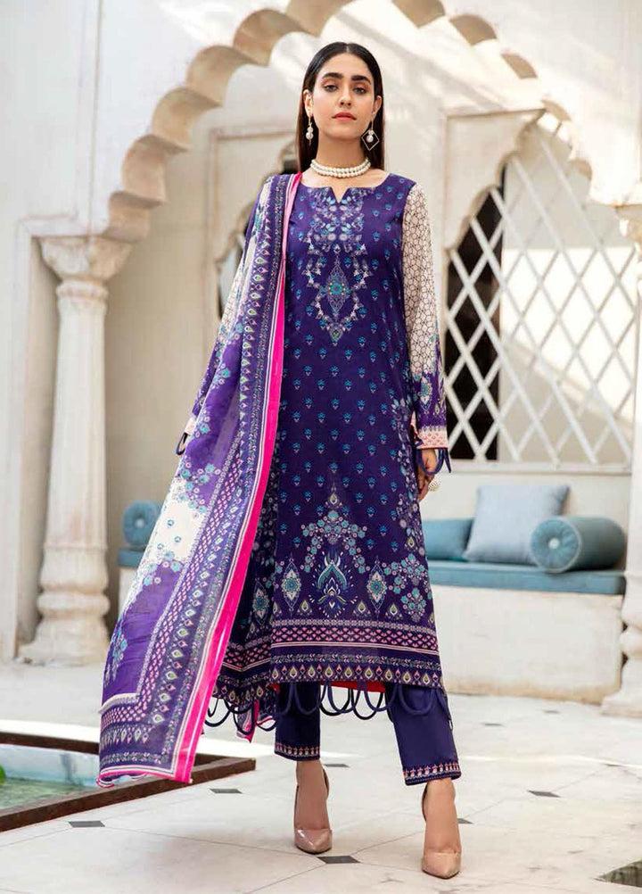 Angan By Banafsheh Printed Lawn Suits Unstitched 3 Piece BF21A 02 - Summer Collection
