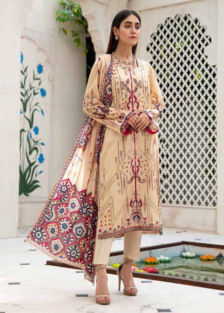 Angan By Banafsheh Printed Lawn Suits Unstitched 3 Piece BF21A 03 - Summer Collection