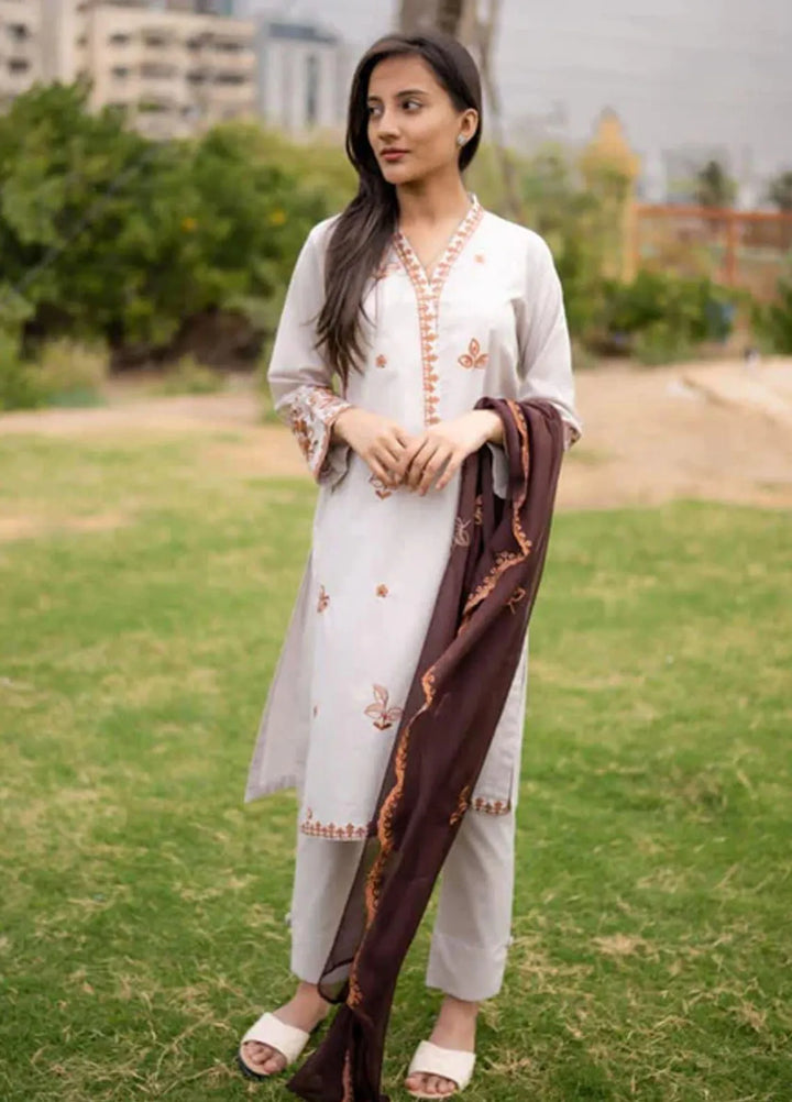 AR Apparel Pret Embroidered Cotton Cambric 3 Piece Suit ARG-0024-06