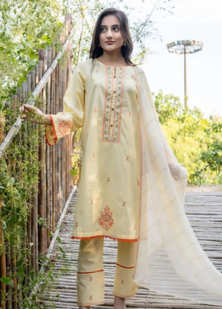 AR Apparel Pret Embroidered Cotton Cambric 3 Piece Suit ARG-0024-07