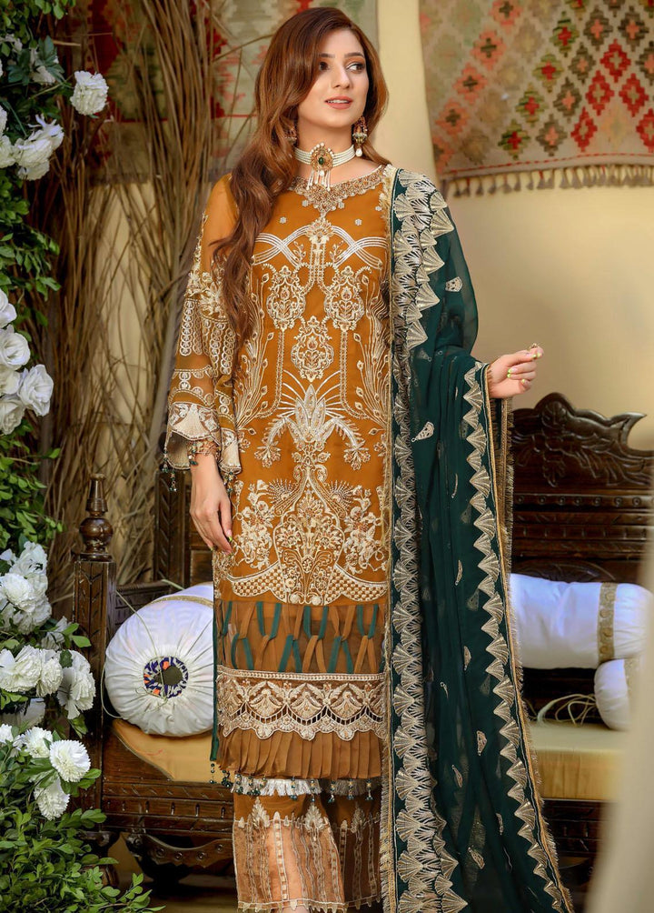 Areesha Embroidered  Suits Unstitched 3 Piece ARE22-P16 1 Carrot - Premium Collection