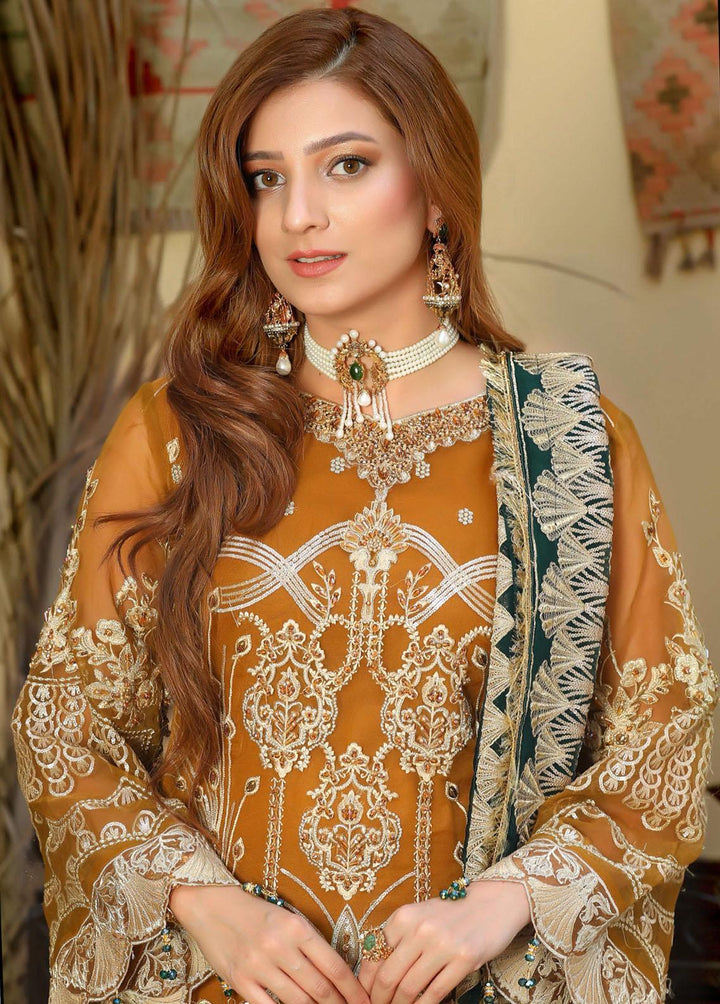 Areesha Embroidered  Suits Unstitched 3 Piece ARE22-P16 1 Carrot - Premium Collection