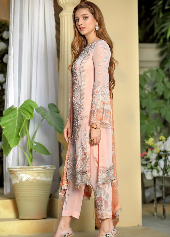 Areesha Embroidered  Suits Unstitched 3 Piece ARE22-P16 6 Salmon - Premium Collection