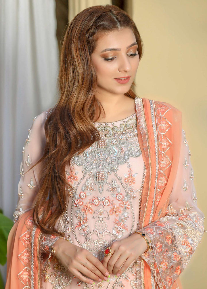 Areesha Embroidered  Suits Unstitched 3 Piece ARE22-P16 6 Salmon - Premium Collection