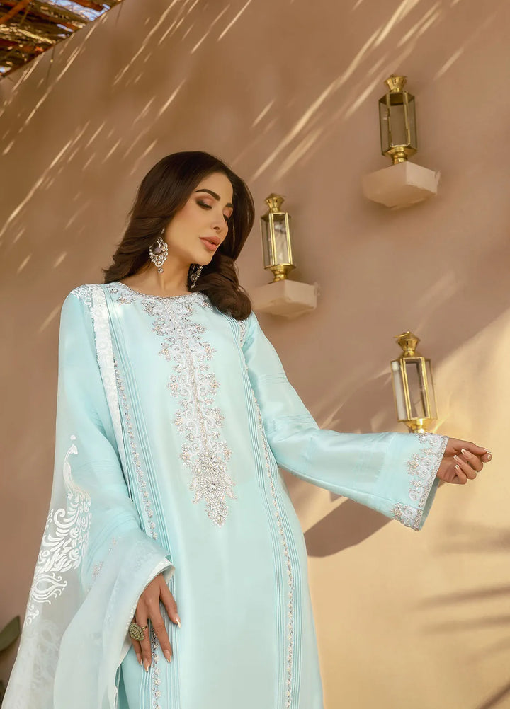 Arif Ashraf Pret Embroidered Raw Silk 3 Piece Suit Arjan