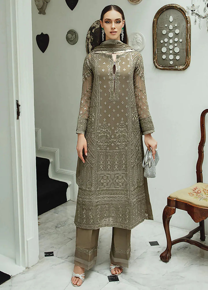 Ariya By Maryum N Maria Embroidered Chiffon Suit Unstitched 3 Piece MNM24A 504 Zarin - Formals Collection