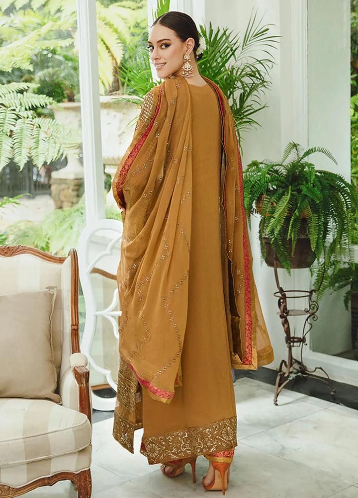 Ariya By Maryum N Maria Embroidered Chiffon Suit Unstitched 3 Piece MNM24A 508 Mahin - Formals Collection