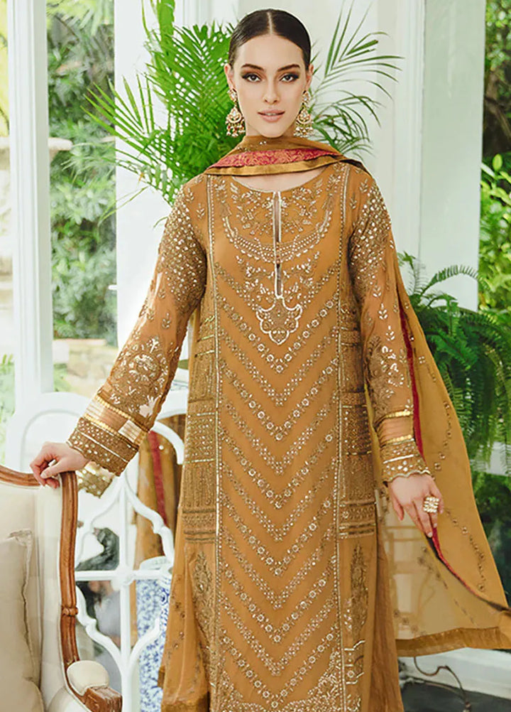 Ariya By Maryum N Maria Embroidered Chiffon Suit Unstitched 3 Piece MNM24A 508 Mahin - Formals Collection