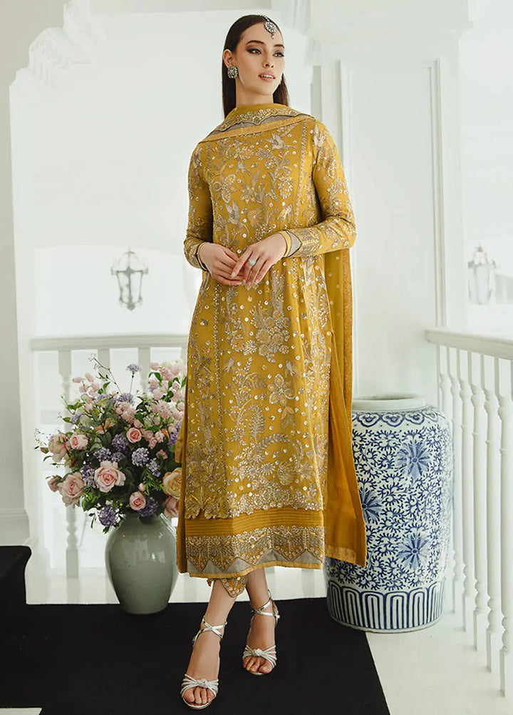 Ariya By Maryum N Maria Embroidered Chiffon Suit Unstitched 3 Piece MNM24A 510 Laleh - Formals Collection