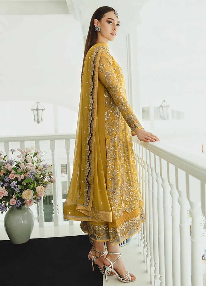 Ariya By Maryum N Maria Embroidered Chiffon Suit Unstitched 3 Piece MNM24A 510 Laleh - Formals Collection