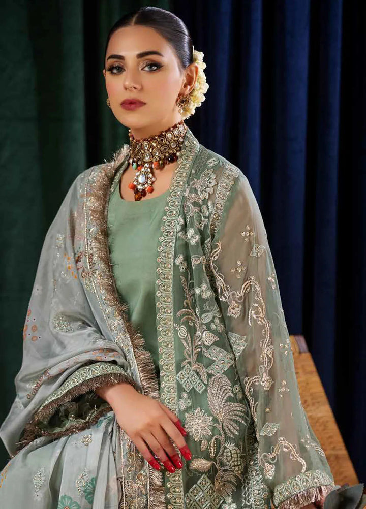 Aroha By Riaz Arts Embroidered Chiffon Suit Unstitched 4 Piece RA24AW AR-03 - Luxury Collection