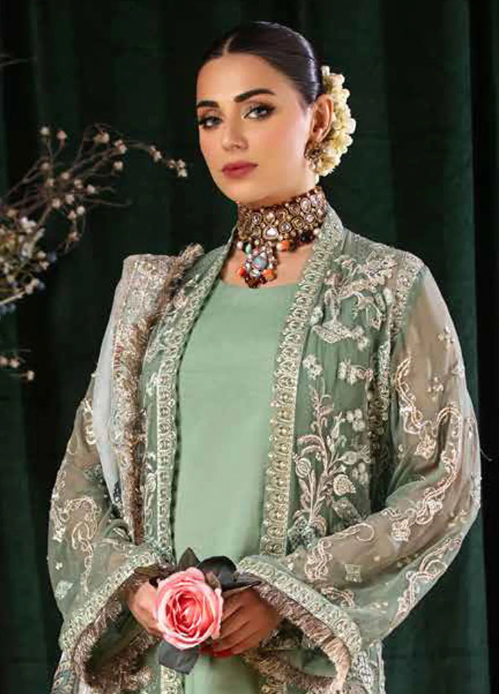 Aroha By Riaz Arts Embroidered Chiffon Suit Unstitched 4 Piece RA24AW AR-03 - Luxury Collection