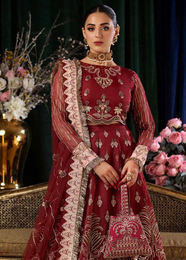 Aroha By Riaz Arts Embroidered Organza Suit Unstitched 4 Piece RA24AW AR-02 - Luxury Collection