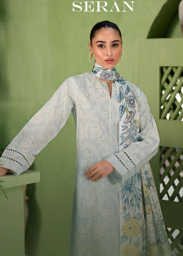 Artisan by Seran Embroidered Lawn Suit Unstitched 3 Piece SRN25A D-05 Glace - Summer Collection