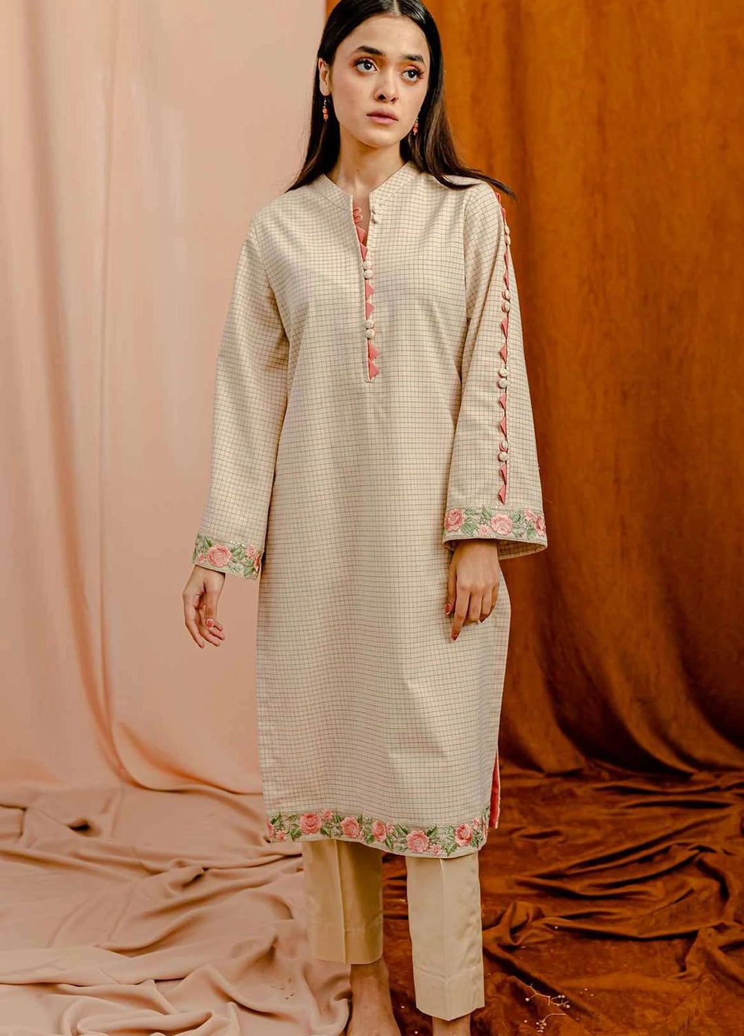 Arz Pret Khaddar Shirt AS02 Rose