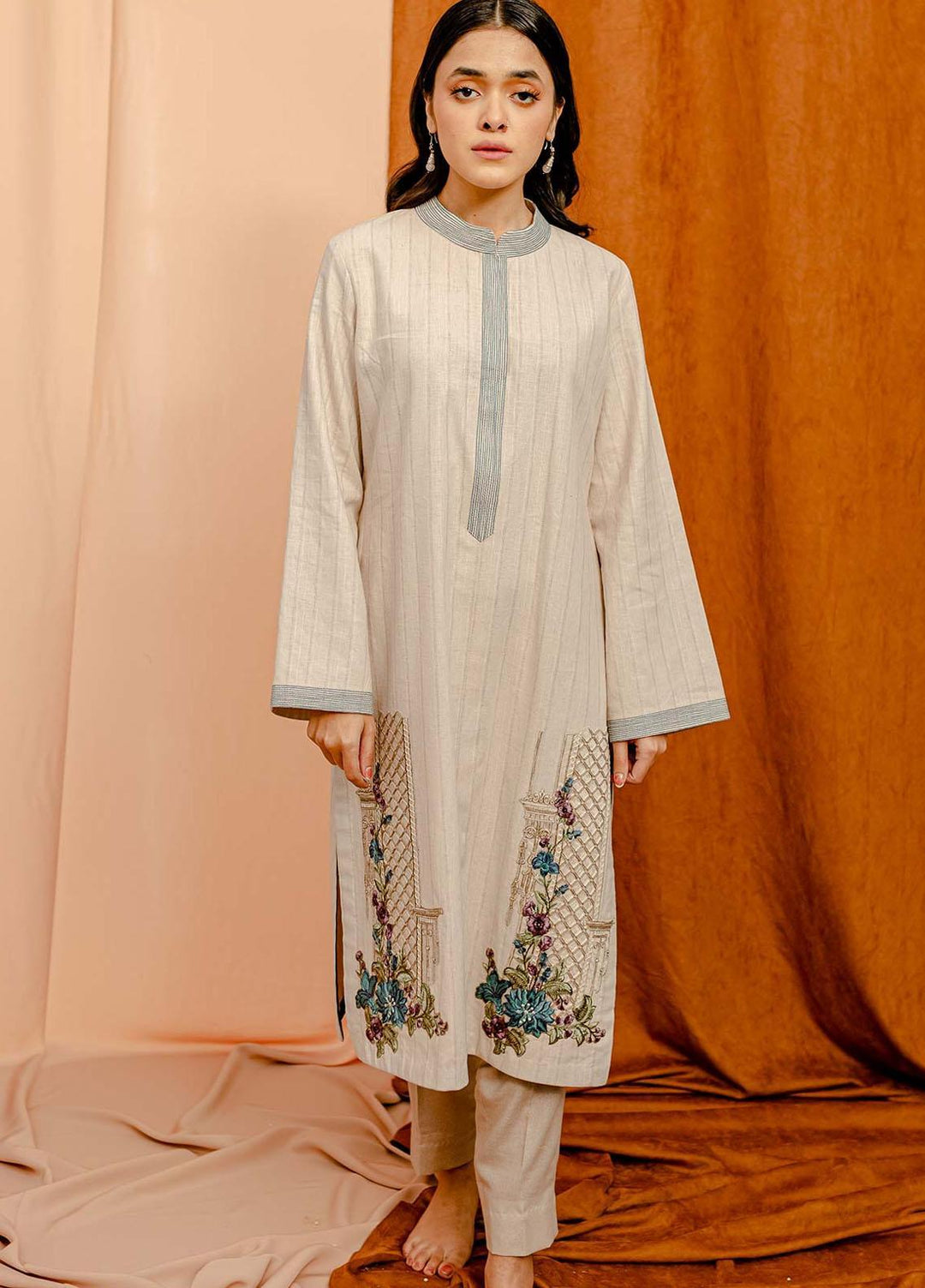 Arz Pret Khaddar Shirt AS05 Sand