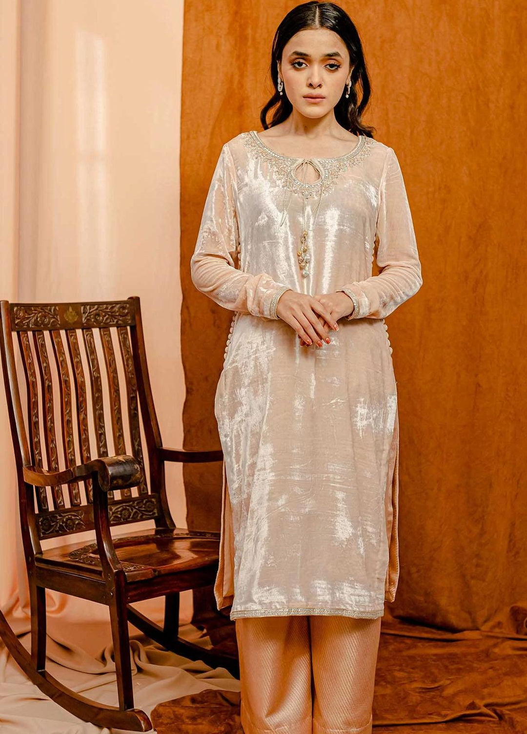 Arz Pret Velvet Shirt AS08 Blush