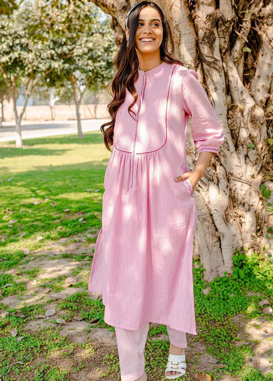 Arz Pret Embroidered Lawn Kurti ARZ22S SS02 Camellia